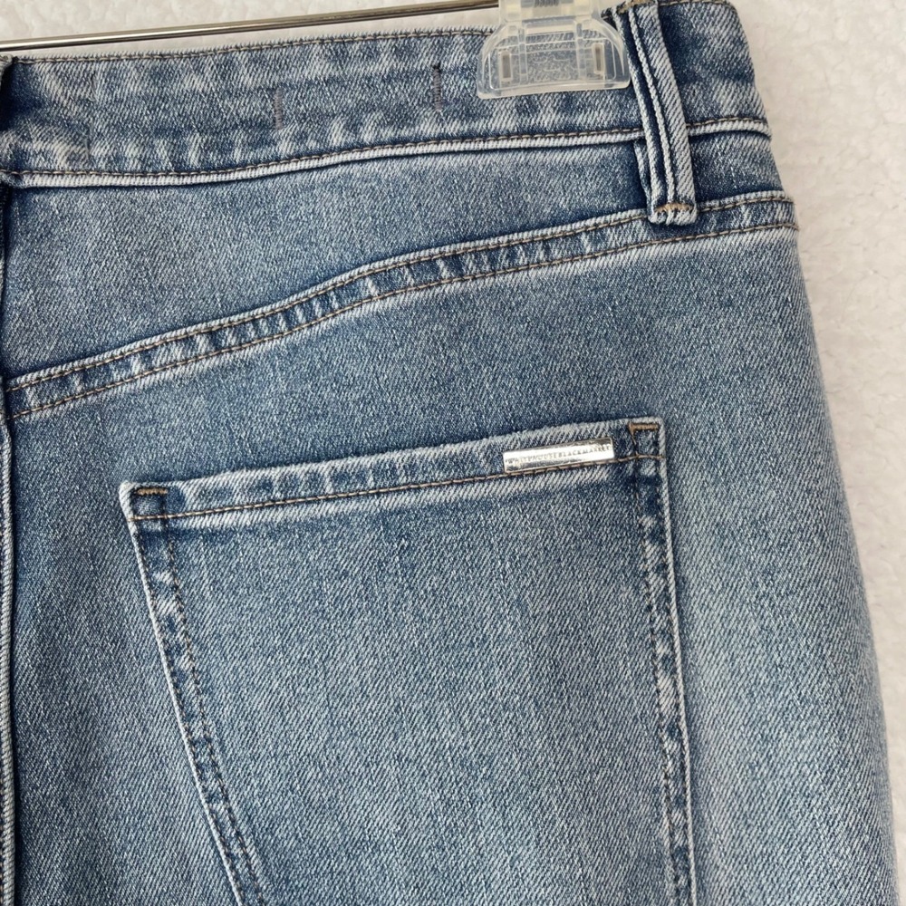 White House Black Market High-Rise Straight Sculpt Jeans Blue Medium Wash Size 6 - Picture 6 of 11